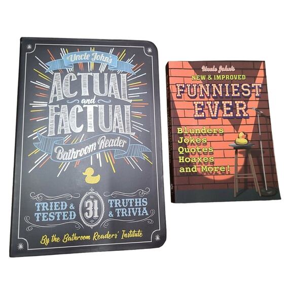Lot 2 Uncle John's Actual and Factual Bathroom Reader Funniest Ever Jokes Hoaxes - Picture 1 of 5